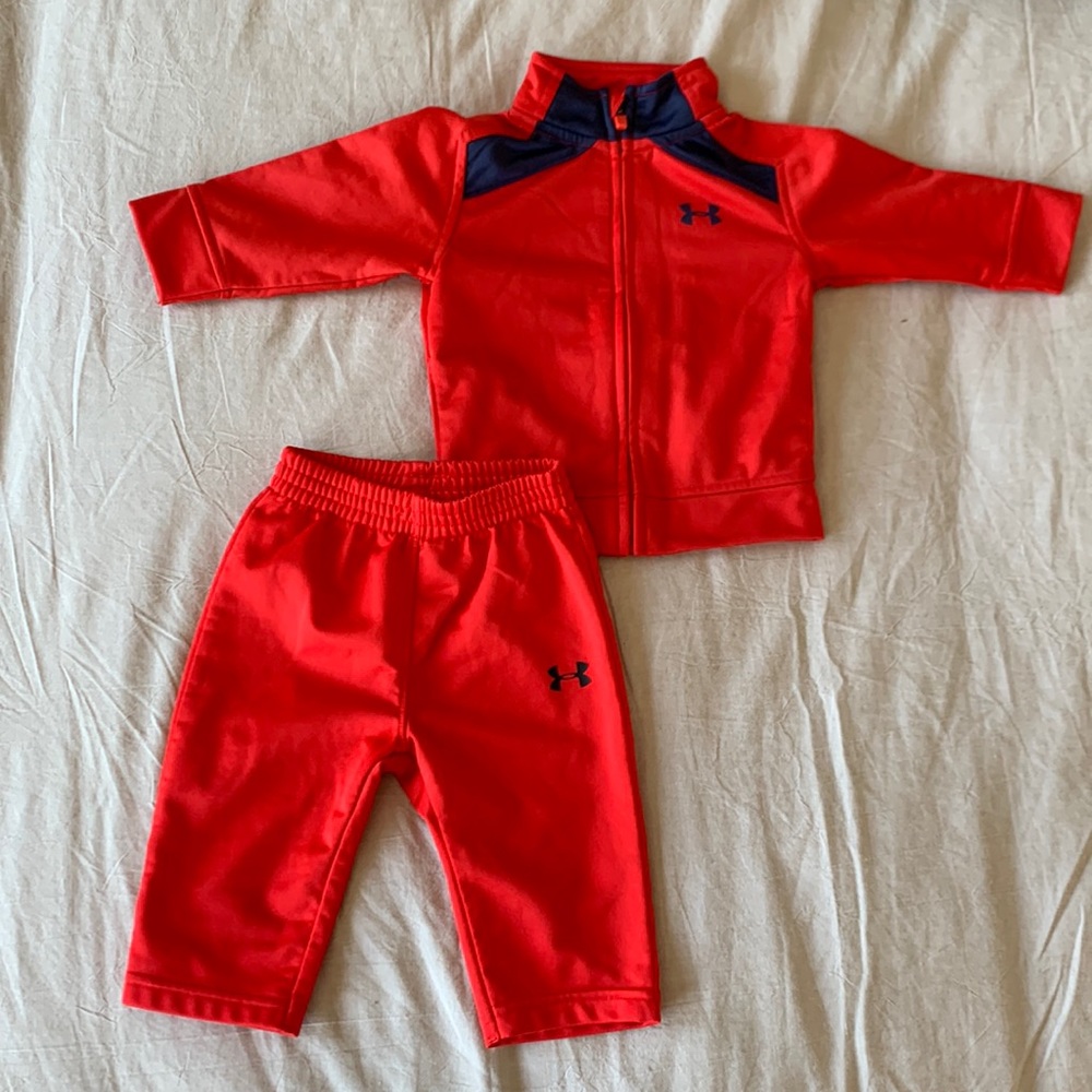 3-6 Mo- Red Under Armor Track Suit